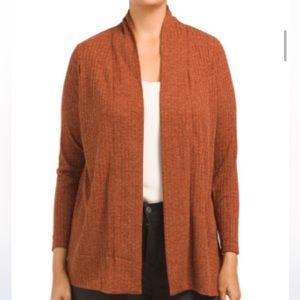 New🌿Plus Rib Cardigan Sweater